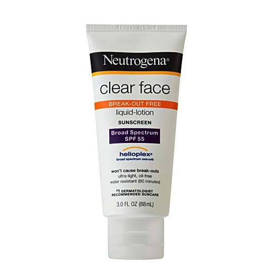 Neutrogena clear face liquid sunblock lotion spf 55, 3 oz. part no. 681108800 (1/ea) Exception Ultime Ultimate Time Solution Eyes & Lips Cream (Salon Size) 1.69oz